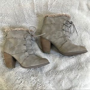 New Fur Lined Heeled Booties
